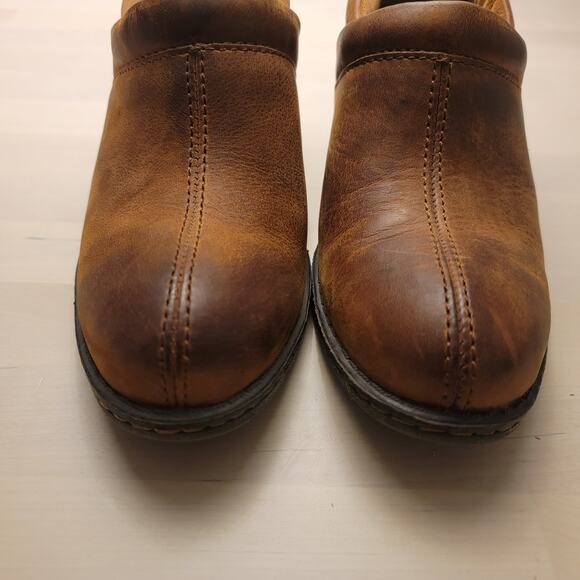 BOC Brown Leather Shootie Shoes 2 inch Heels Size 37/ 6.5 BC2546 CIG10 #S144 - Picture 7 of 12